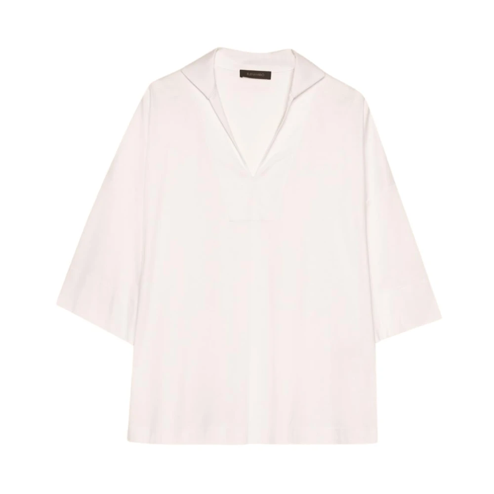 Elena Mirò Stijlvolle Polo White Dames