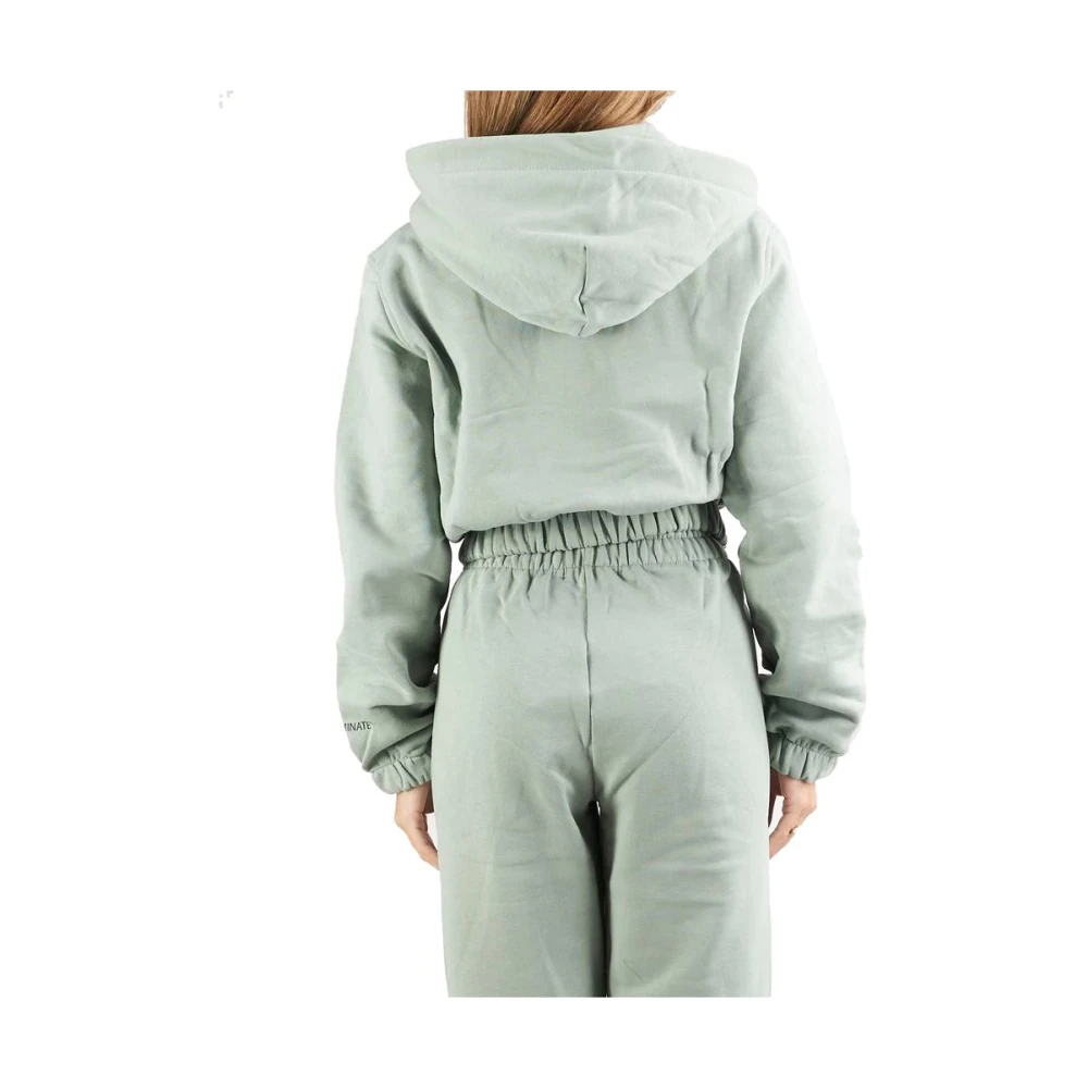 Hinnominate Luxe Katoenen Hoodie met Logomouwen Green Dames