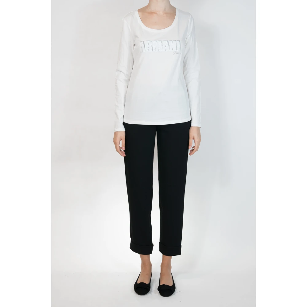 Armani Jeans Biancolatte Tee White Dames