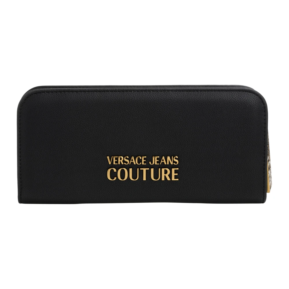 Versace Jeans Couture Portemonnee met ritssluiting en logo Black Dames