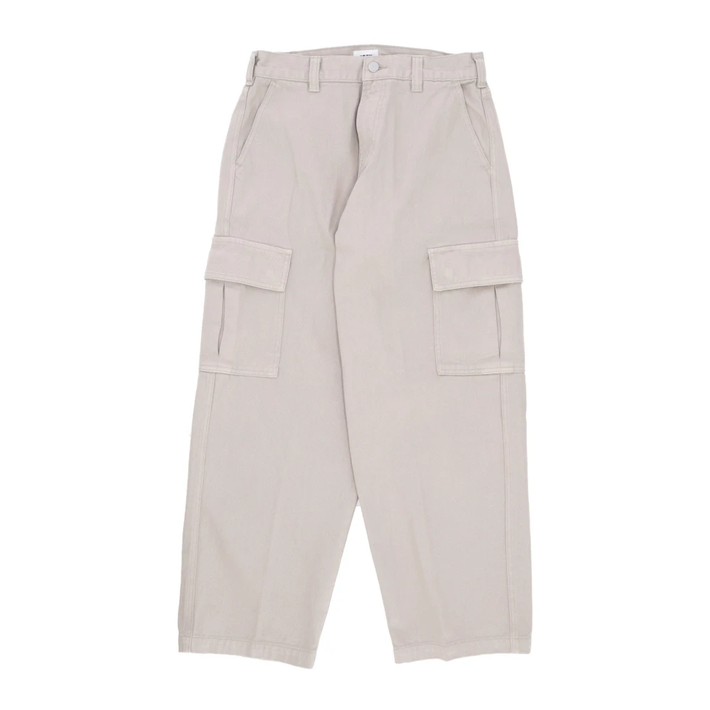 Obey Cargo Denim Pant Silver Grey Gray Heren