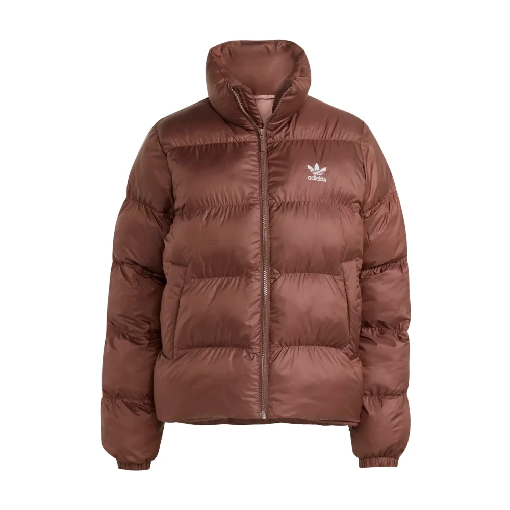 Adidas Women's Brown Jackets, Xs, Adicolor Short Puffer