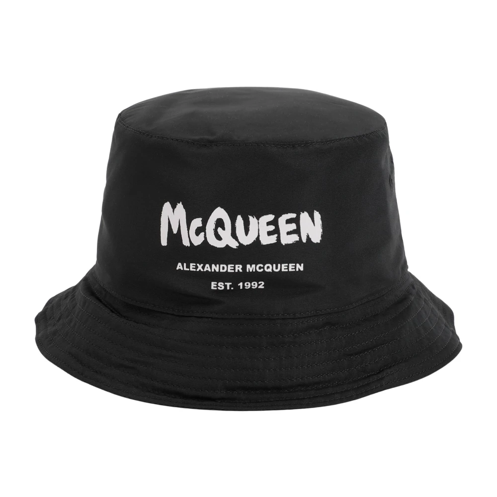 Alexander mcqueen Zwart Logo Bucket Hat Black Heren