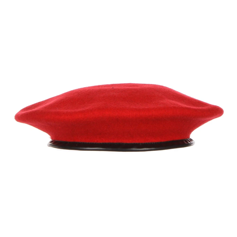 Kangol Rode Wolle Platte Pet Hoed Red Heren