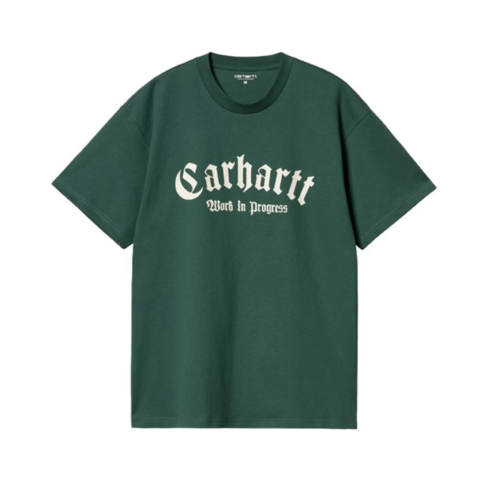 Carhartt WIP American Script Korte Mouw T-shirt Green Heren