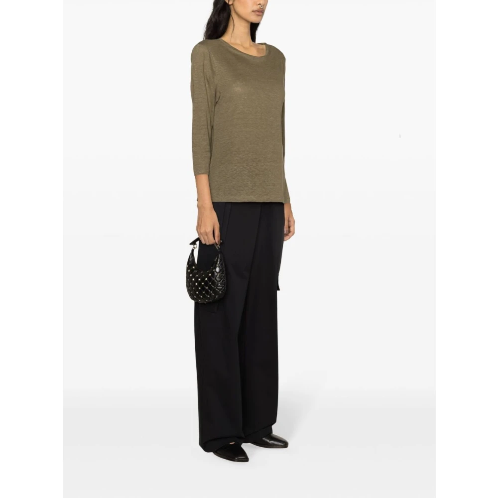 allude Round-neck Knitwear Green Dames