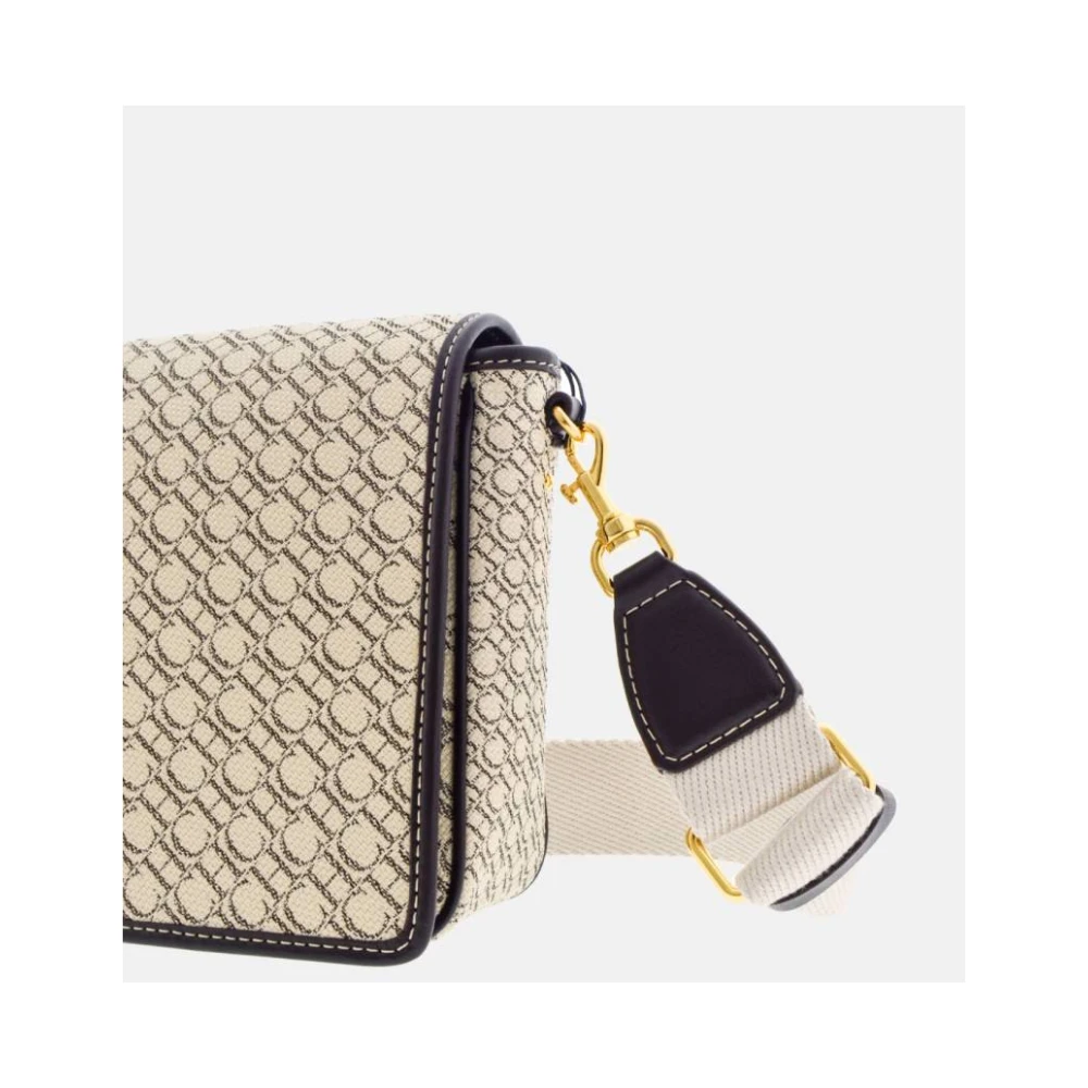 Carolina Herrera Canvas Crossbody Tas met Verstelbare Band Beige Dames