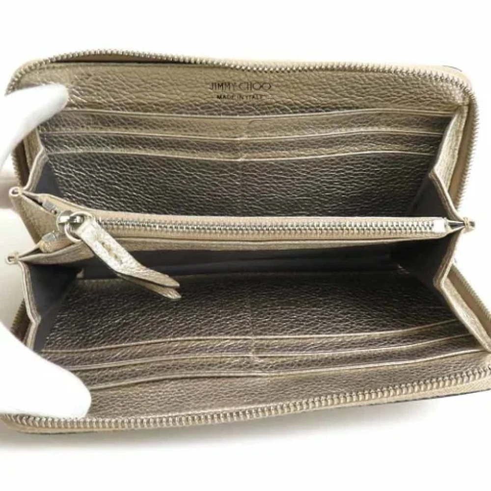 Jimmy Choo Pre-owned Leather wallets Yellow Dames