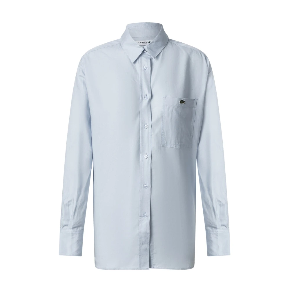 Lacoste Vrouw Blauw Overhemden Dames, Xl, Linnen, Shirts