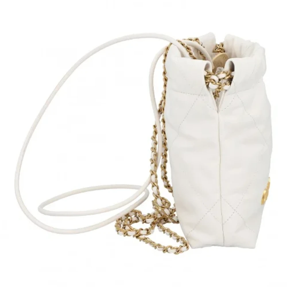 Chanel Vintage Pre-owned Leather chanel-bags White Dames
