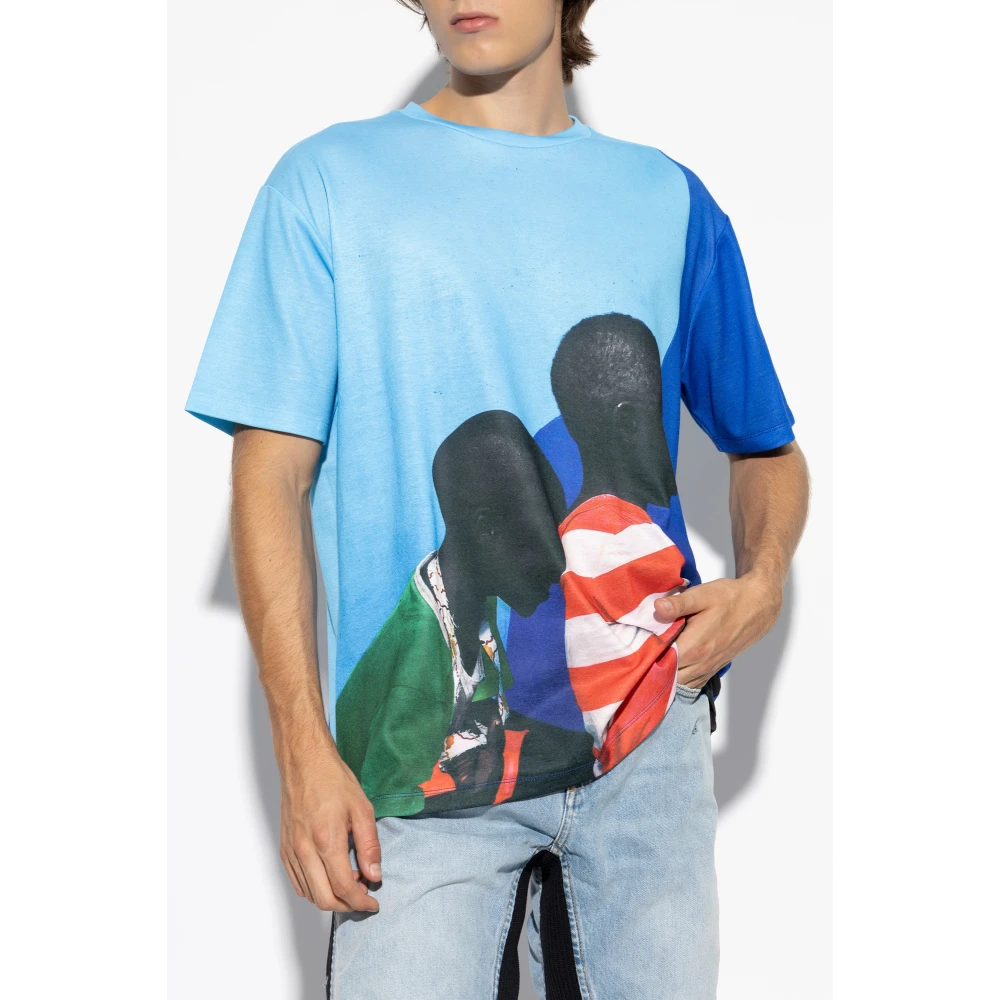 Balmain T-shirt met korte mouwen Blue Heren