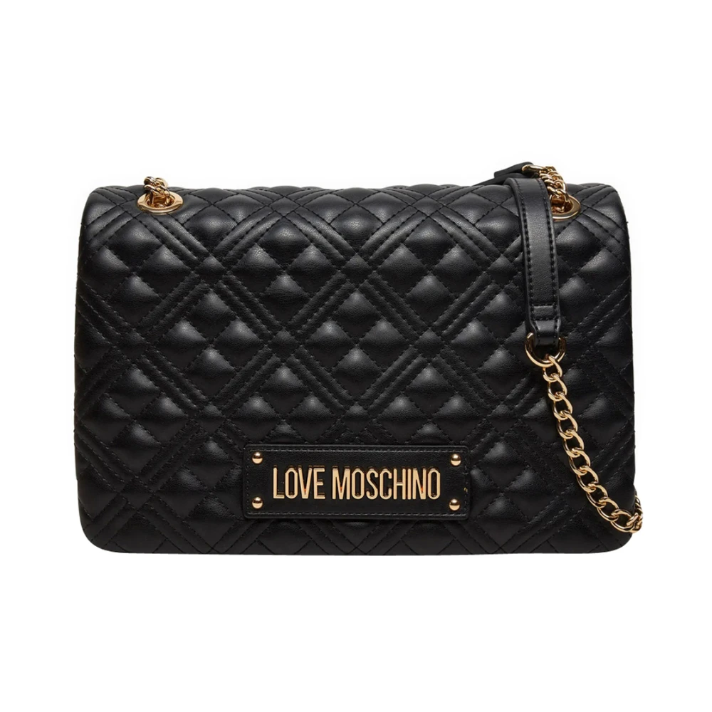 Love Moschino Stijlvolle Gewatteerde Zwarte Schoudertas Black Dames
