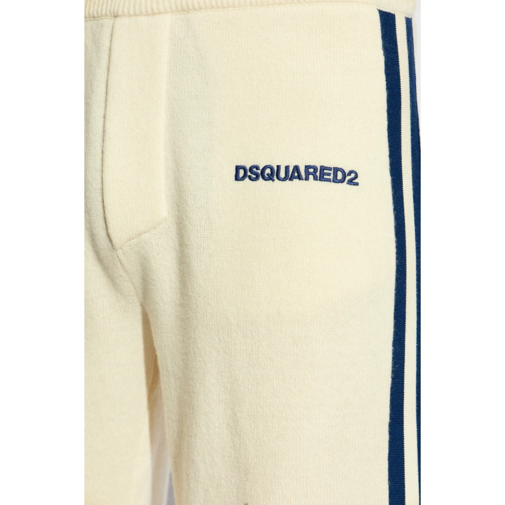 Dsquared2 Wollen broek Beige Heren