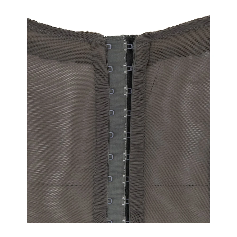Elisabetta Franchi Doorschijnende Mesh Gewatteerde Bh Top Green Dames