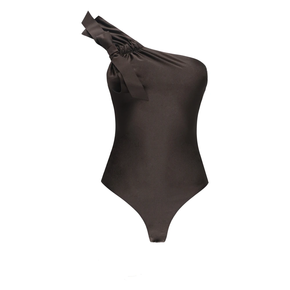 Zimmermann Women's Brown Swimsuits, S, Awaken Tie Neck 1Pc