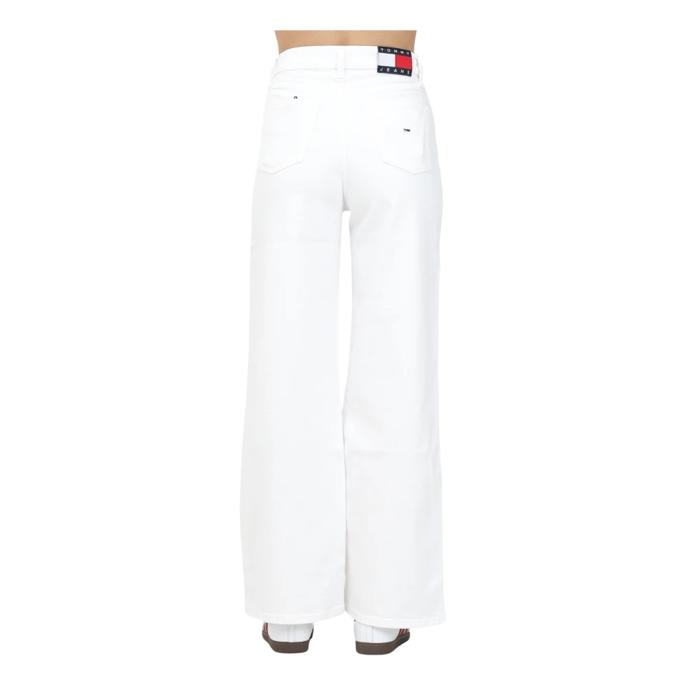Tommy Jeans Witte Denim Jeans Wijde Pijp White Dames