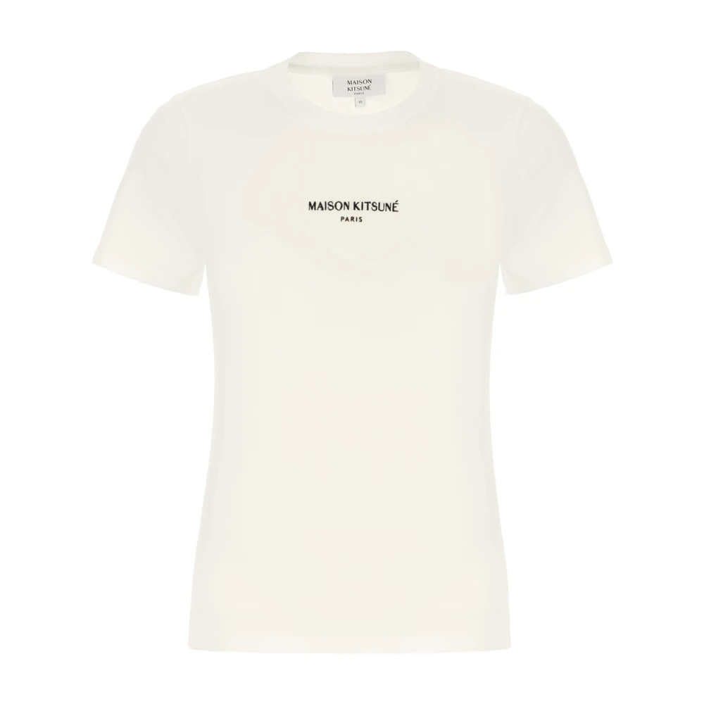Maison Kitsuné Women's Beige T-Shirts, Xs, Paris Baby Tee-Shirt