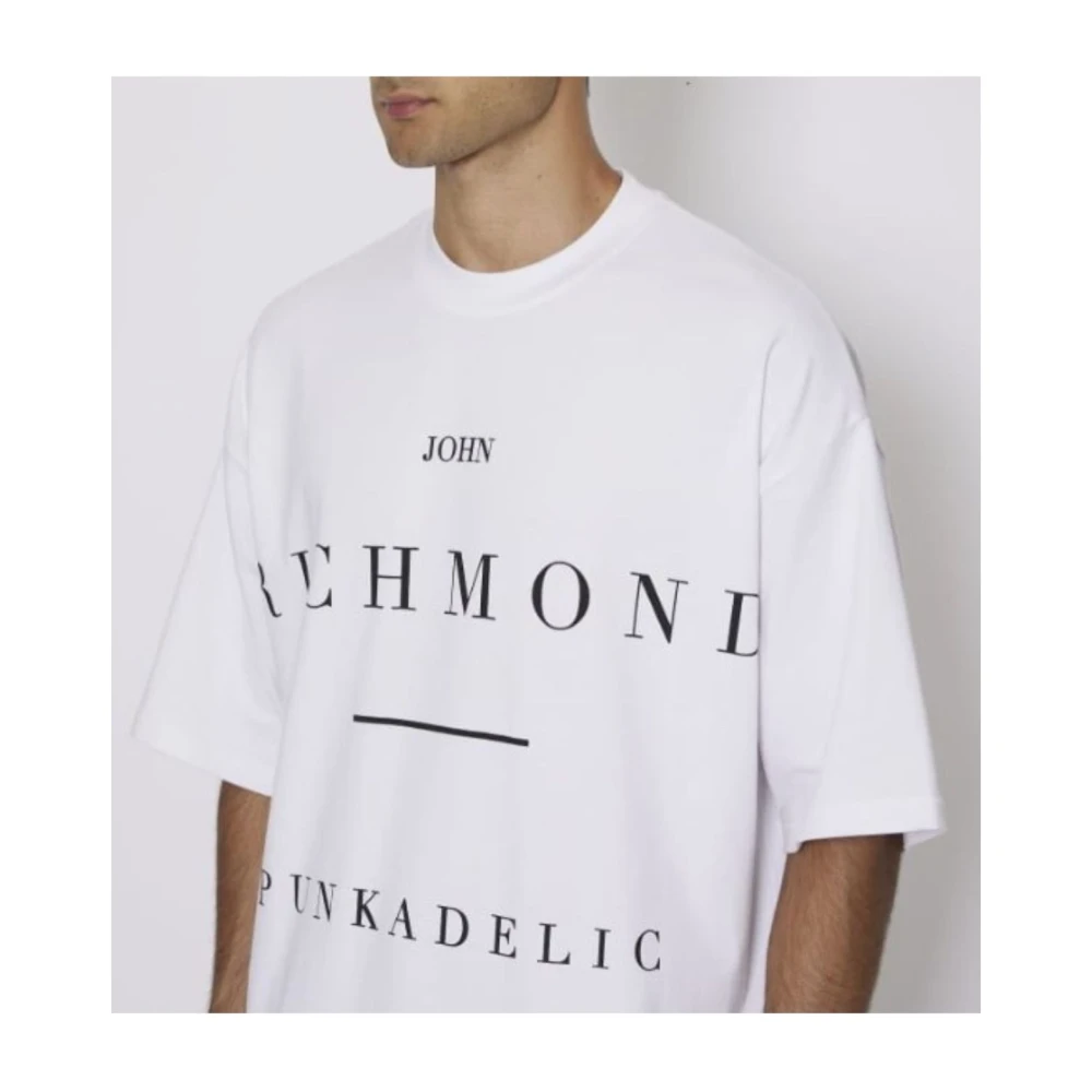 John Richmond Heren Mode T-Shirt Over White Heren