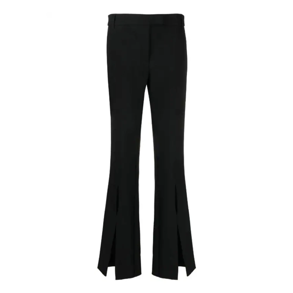 Versace Jeans Couture Zwarte op maat gemaakte broek met sneden Black Dames