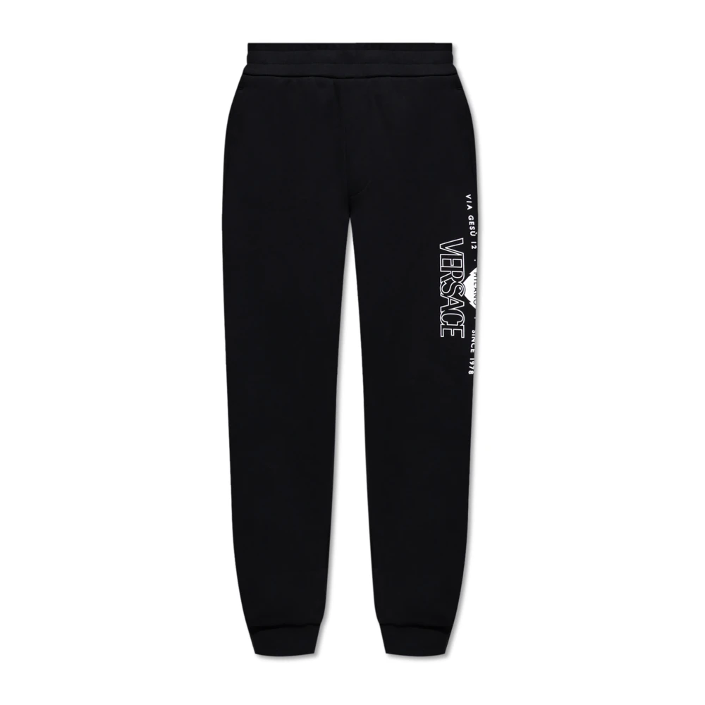 Versace Sweatpants met logo Black Heren