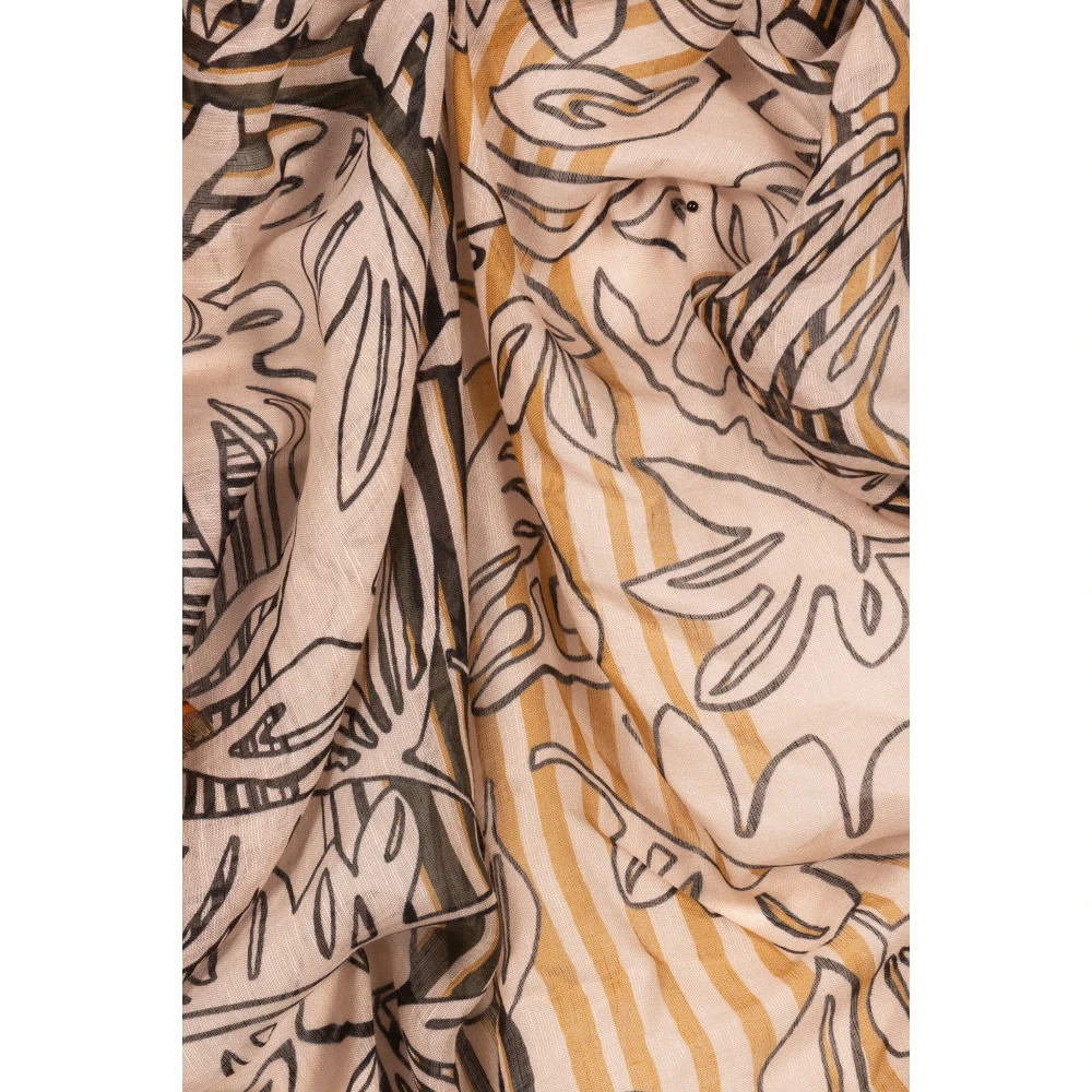 LUISA CERANO Gestreepte Zijden Sjaal Multicolor Dames