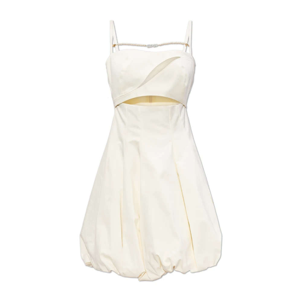 Versace Jeans Couture Beige Party Dresses, Female, S, Short Dress With Decorative Slits