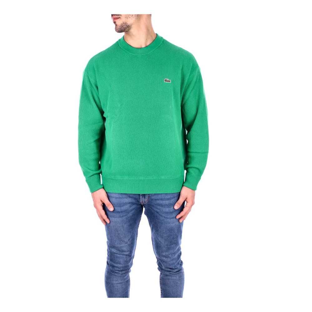 Lacoste Groene Sweaters met Logo Voorkant Green Heren