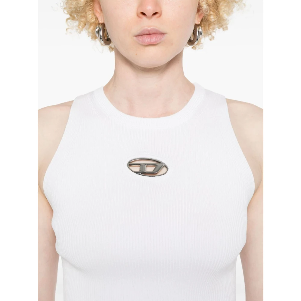 Diesel Witte Topkleding voor Vrouwen Ss25 White Dames
