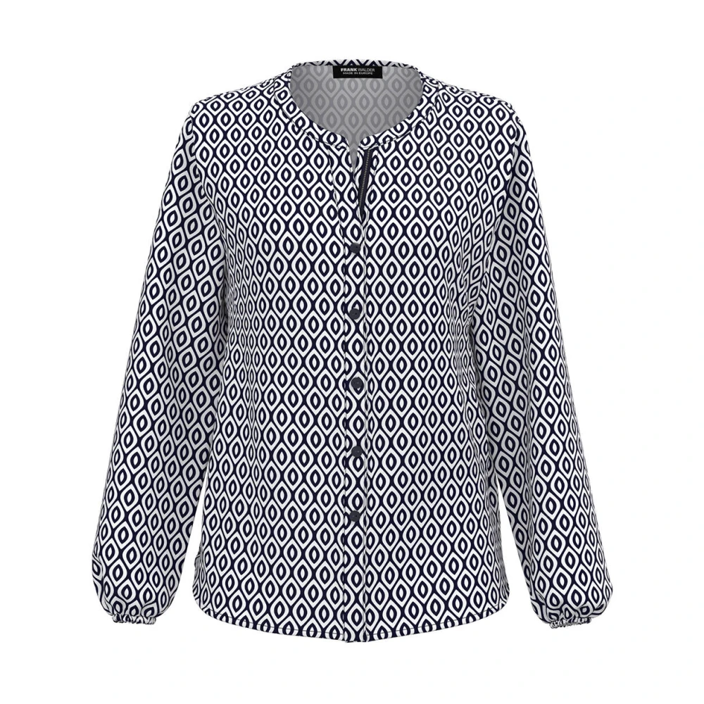Frank Walder Lange mouw blouse S51Bluse Multicolor Dames