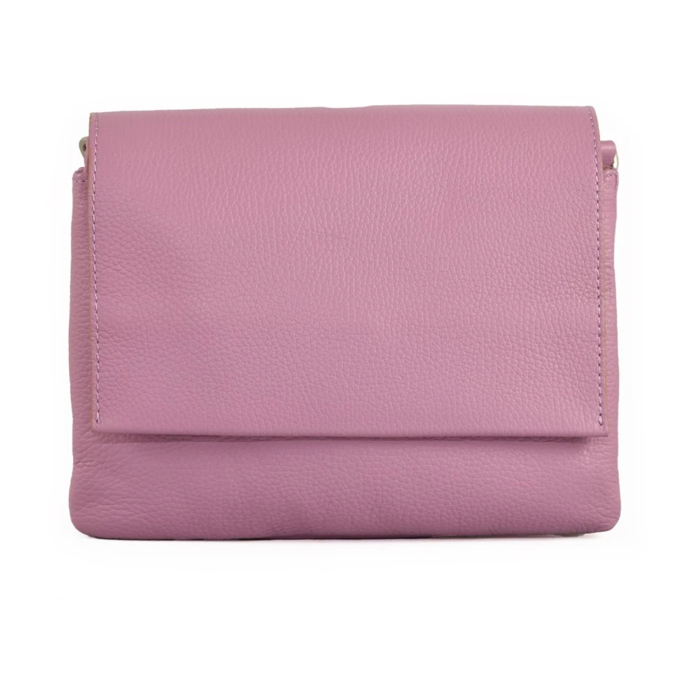 Gianni Chiarini Leren Schoudertas Pink Dames