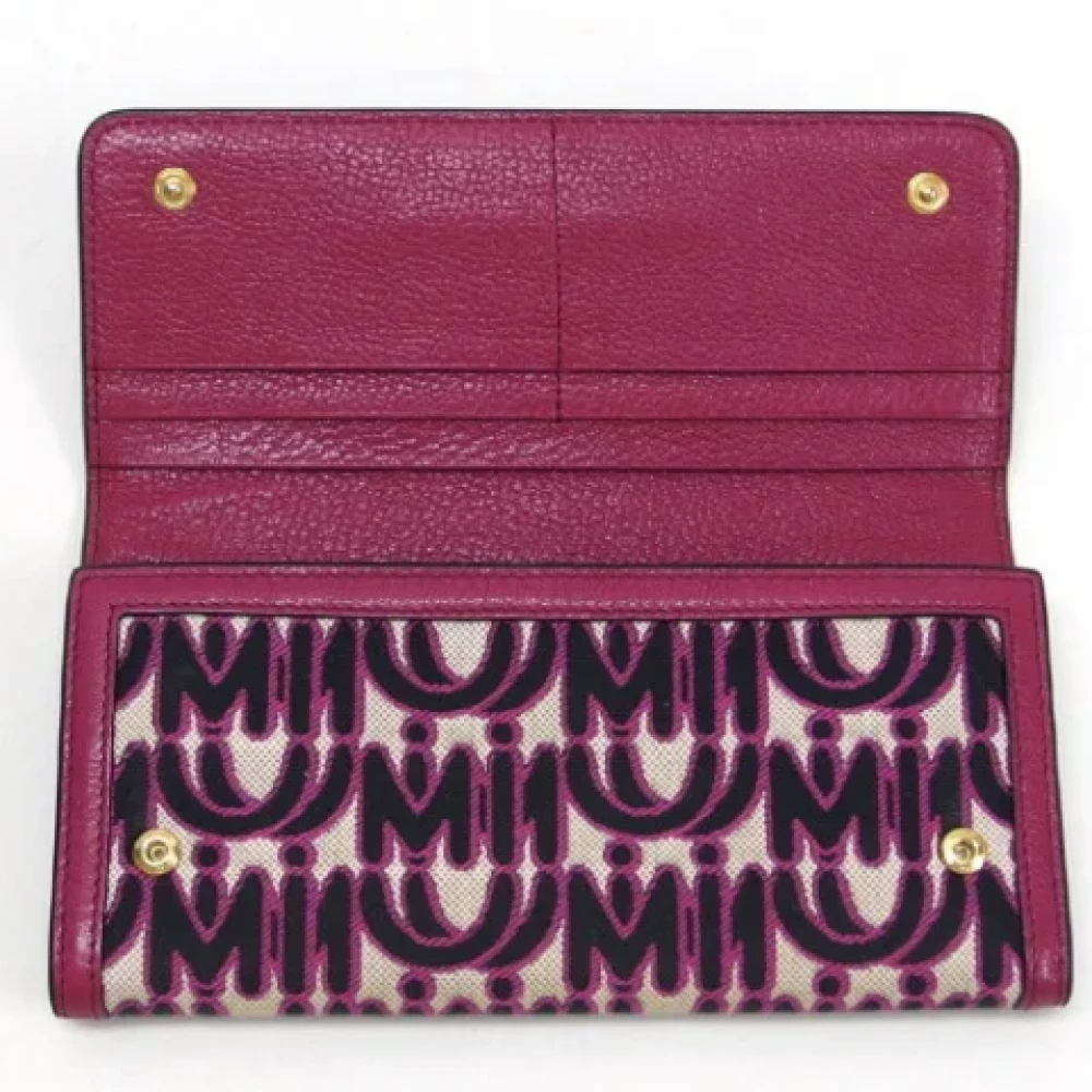 Miu Pre-owned Canvas wallets Multicolor Dames