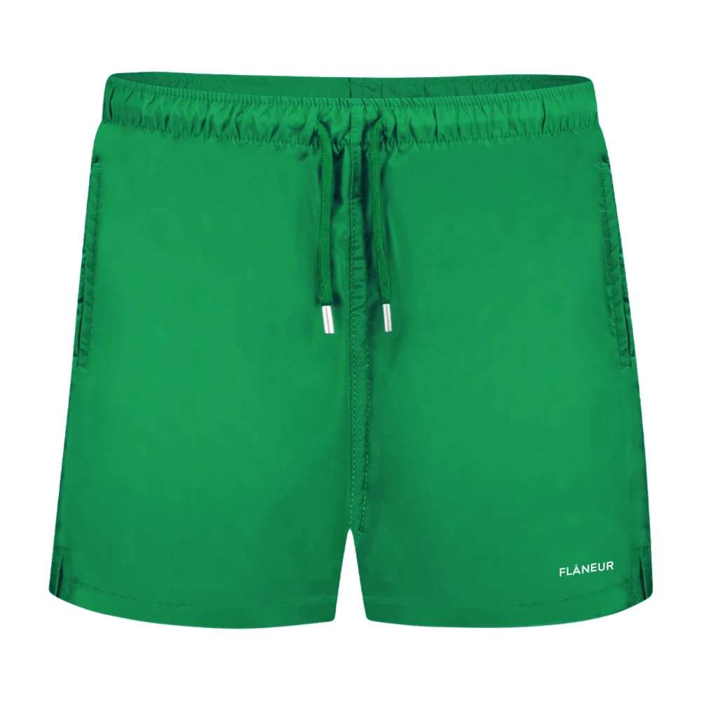Flaneur Homme Heren Essential Swim Shorts Groen Green Heren