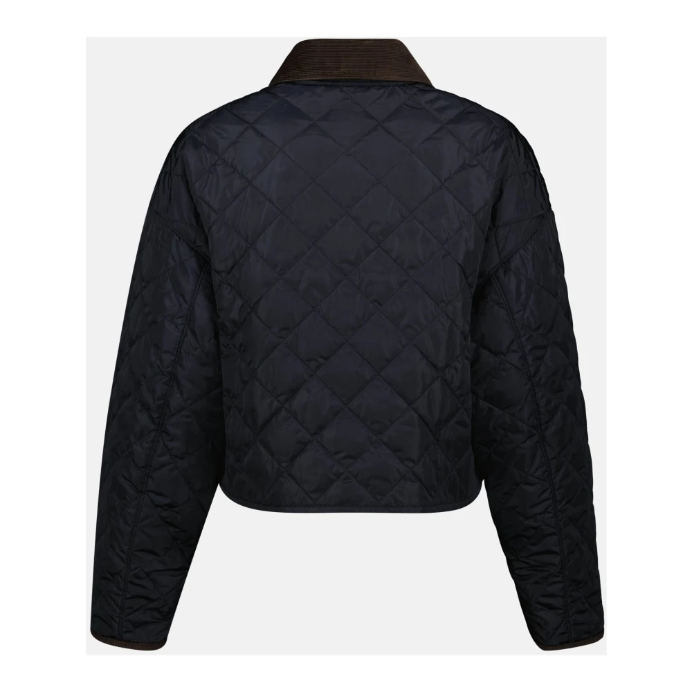 Prada Gewatteerde Re-Nylon Jas Blauw Blue Dames