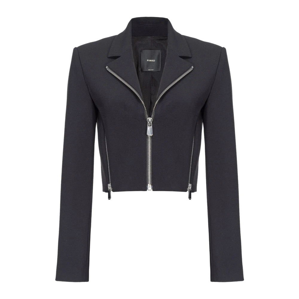 pinko Elegante Jas met Stretchstof Black Dames