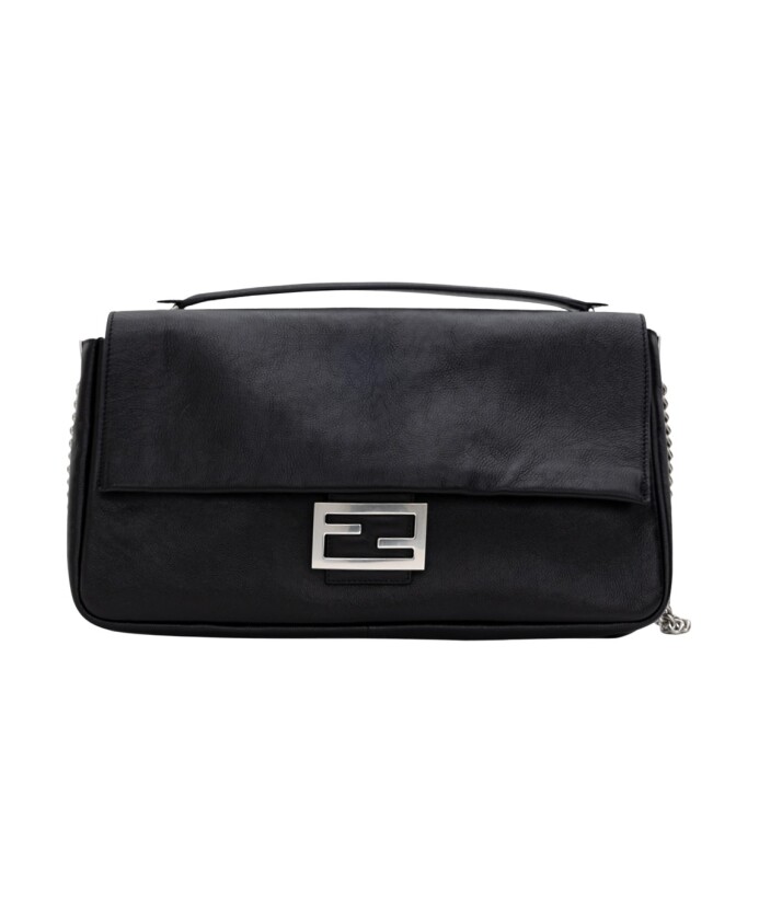 black-leather-baguette-shoulder-bag