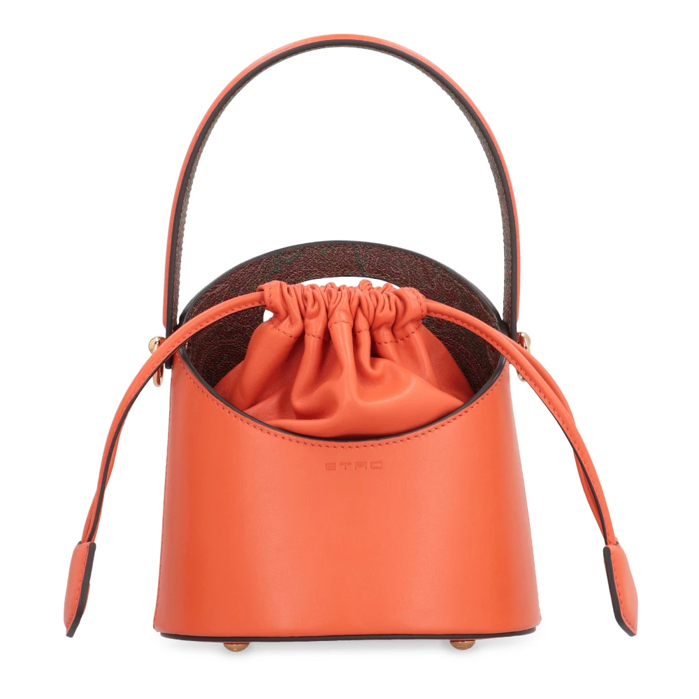ETRO Mini Bucket Tas met Paisley Motief Orange Dames