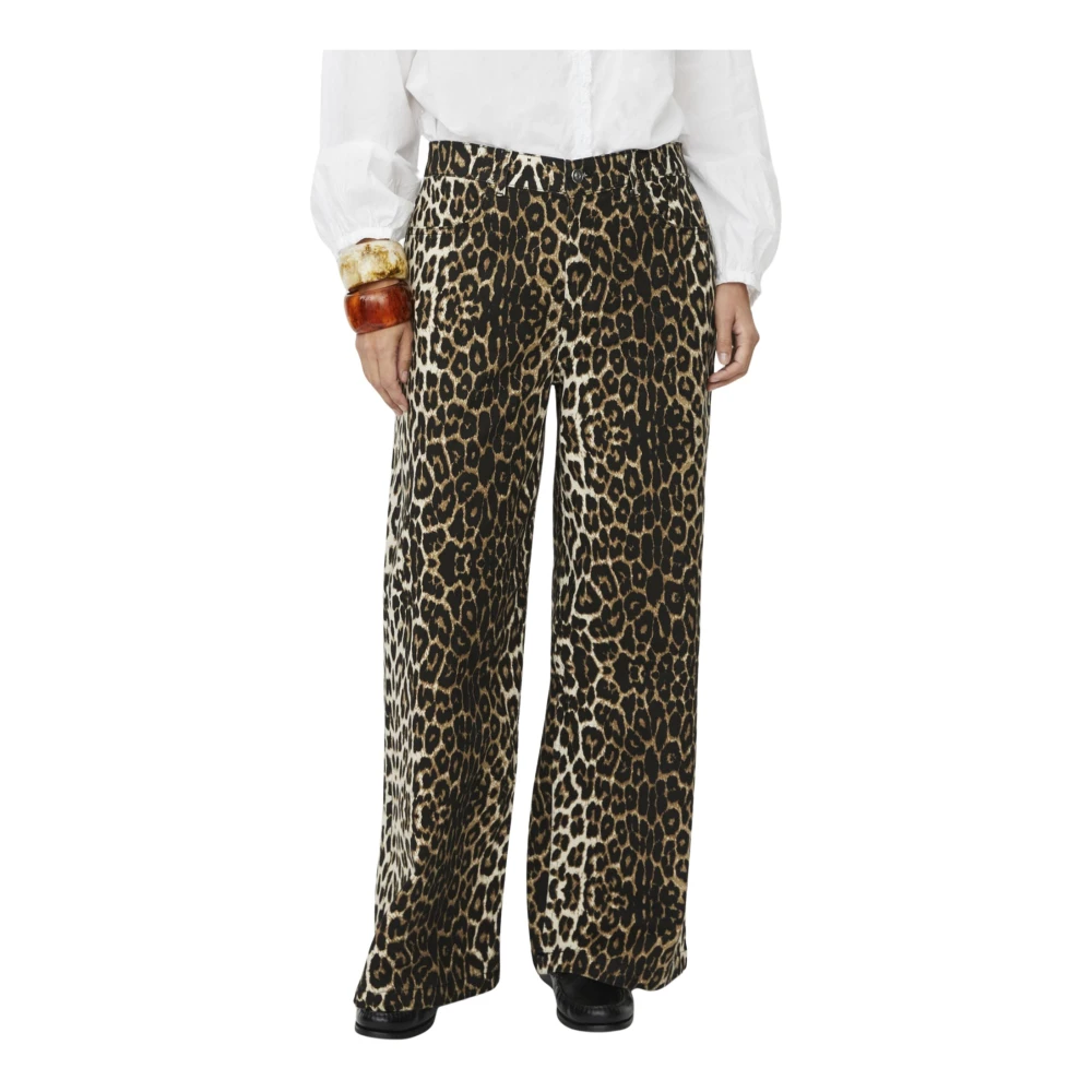 Masai Women's Brown Wide Trousers, L, Wide Trousers