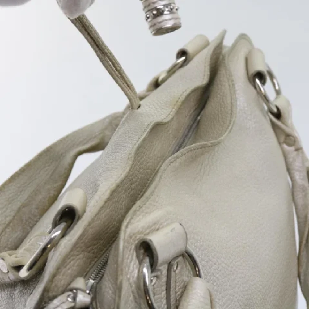 Celine Vintage Pre-owned Leather celine-bags Beige Dames
