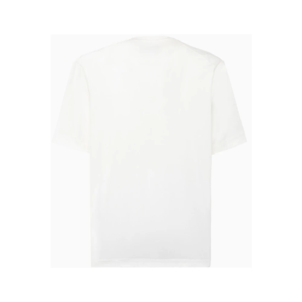 Y-3 Effengekleurde Katoenen Scoop Neck T-Shirt White Heren