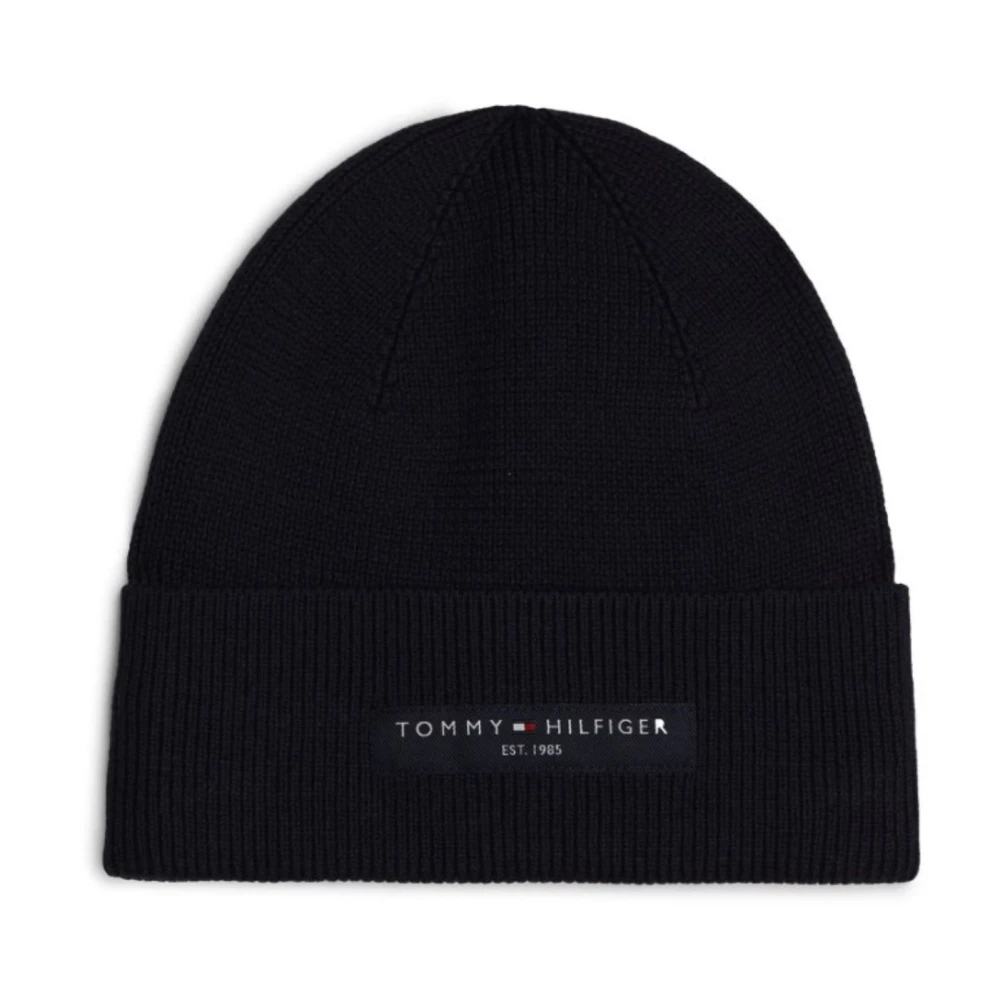 Tommy Hilfiger Foundation Katoenen Beanie Muts Blue Heren