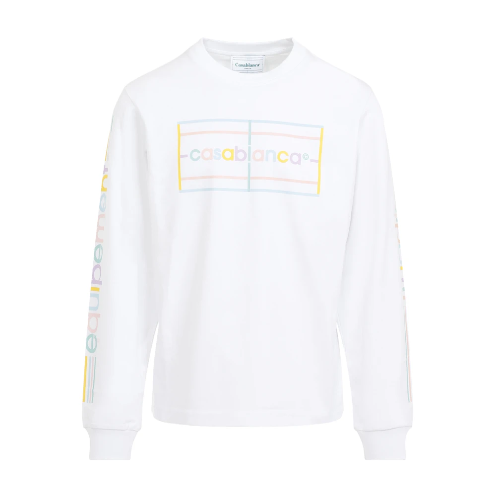 Casablanca Witte T-shirts Polos Aw24 White Heren