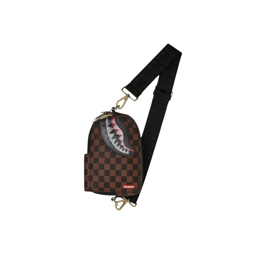 Sprayground Men's Brown Cross Body Bags, One Size, Lenticular Chomp Crossbody Bag