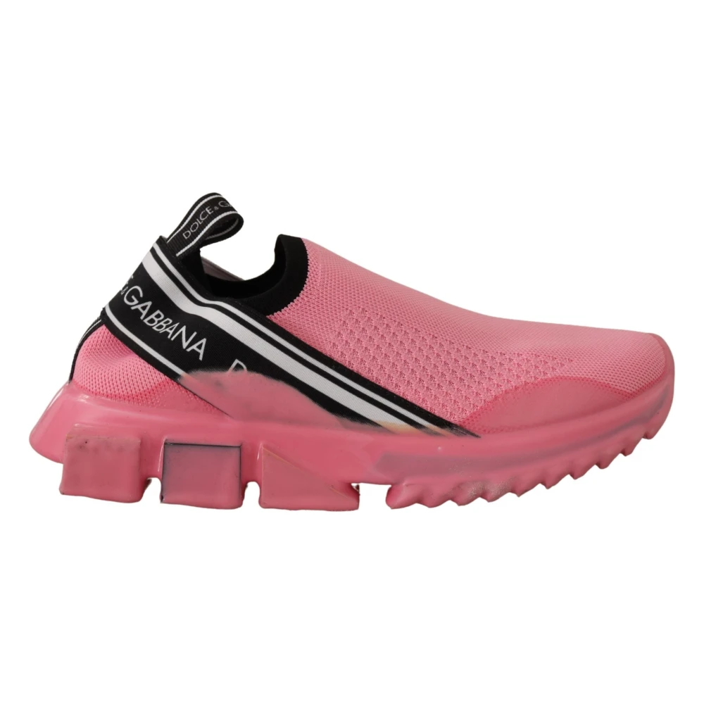Dolce & Gabbana Women's Pink Chic Sorrento Slip-On Sneakers