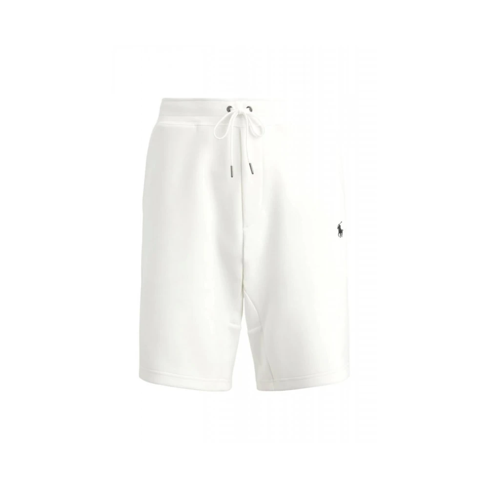 Ralph Lauren Embroidered Track Shorts - Male - Casual Shorts - White - L - Shorts