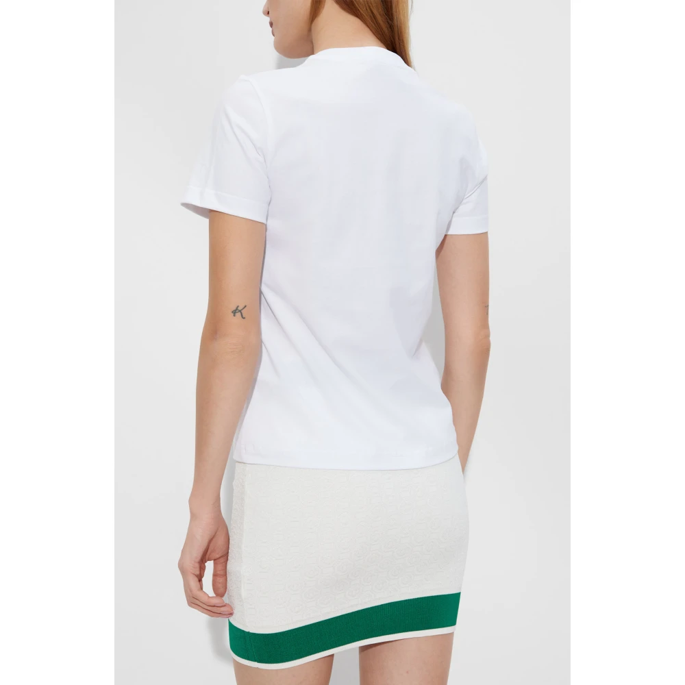 Casablanca Bedrukt T-shirt White Dames