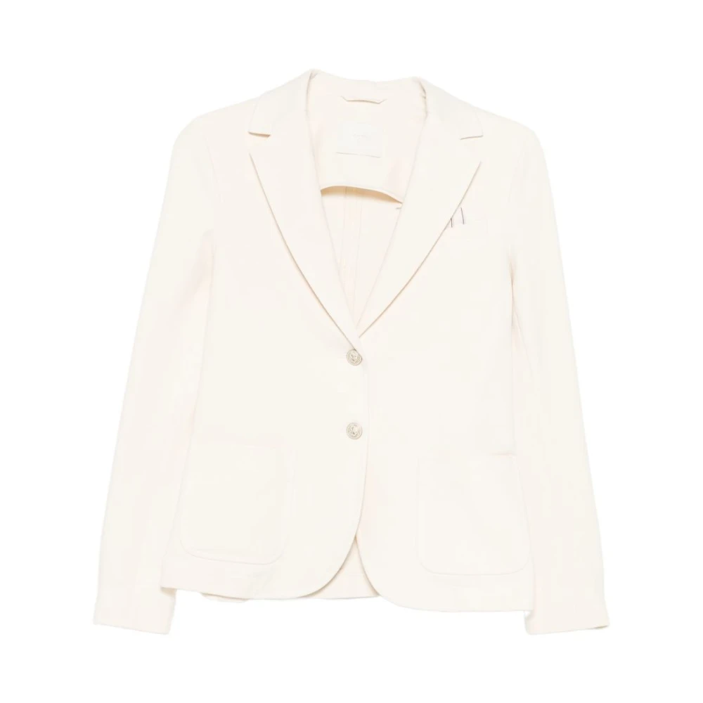 Circolo 1901 Women's White Blazers, Xl, Single-Breasted Blazer