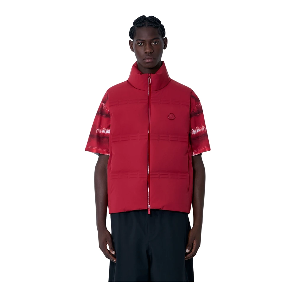 Moncler Men's Red Matte Sparky Vest - Waistcoats - Xl - Jackets