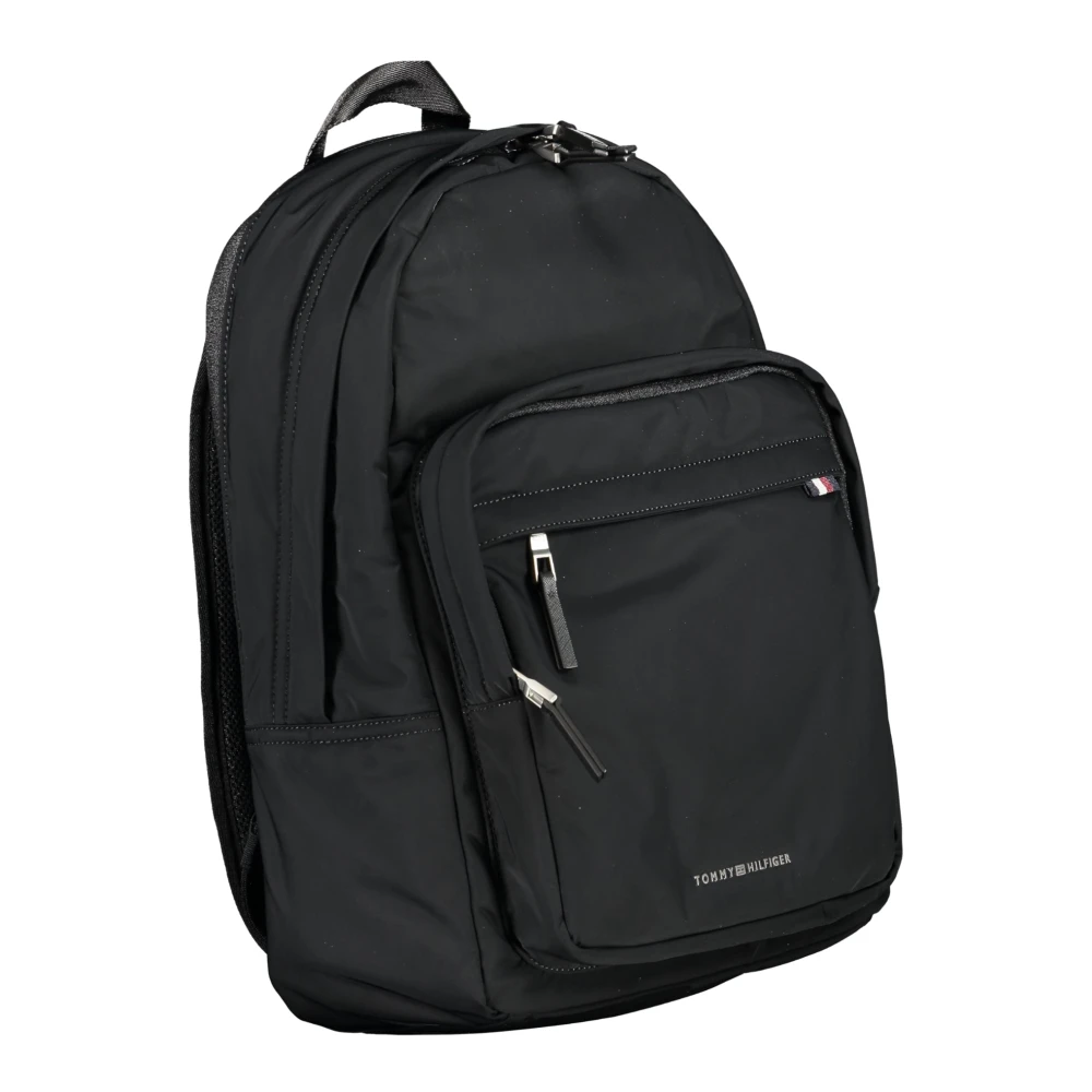 Tommy Hilfiger Zwarte Rugzak met Laptopvak Black Heren