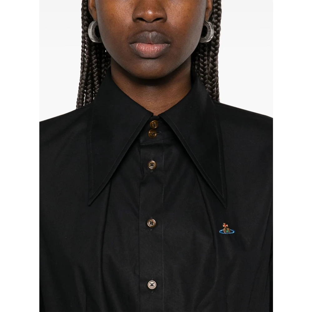 Vivienne Westwood Zwarte Button-Up Shirt met Orb Logo Black Dames
