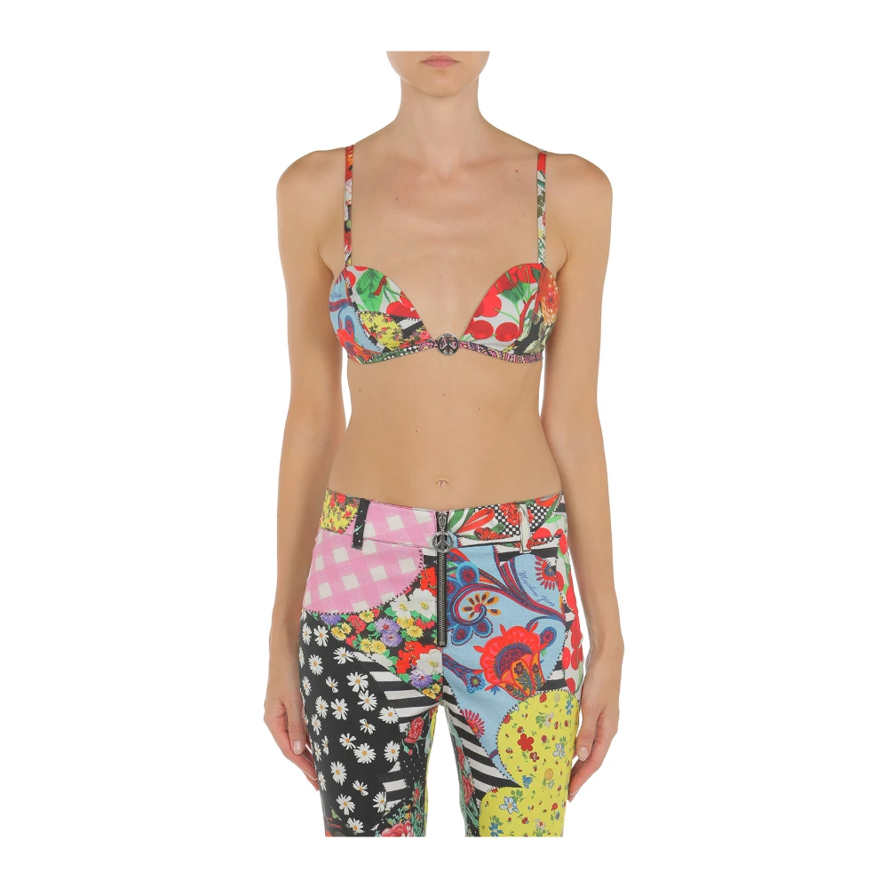 Moschino Patchwork Print Triangel Beha Multicolor Dames